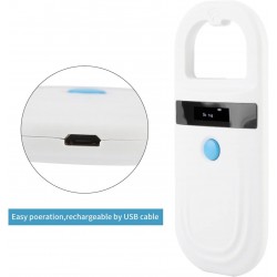 Rechargeable handheld RFID animal reader