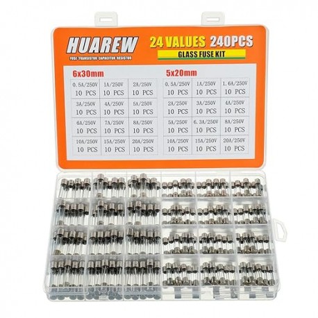 240 glass fuses (24 values)