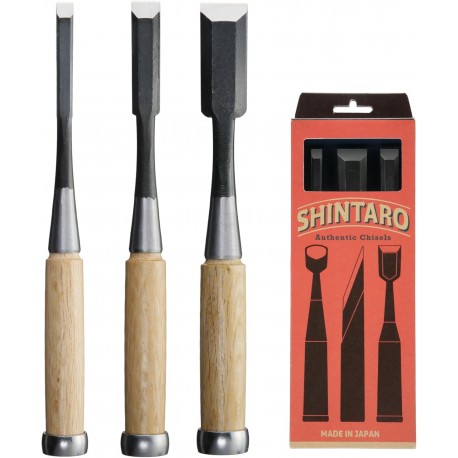 Authentic 3-piece Japanese chisel set