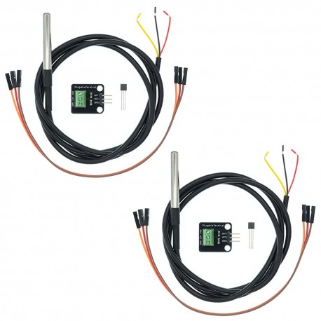 Pack of 2 temperature sensor modules with probe