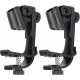 Adjustable drum rim microphone clips