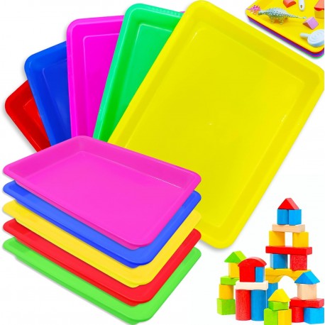 Pack of 10 plastic trays