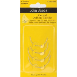 Curved hand-sewing needles