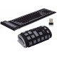 Onlywe 2.4G Wireless Keyboard Waterproof Folding Silicone107-Key Mute Gaming Keyboard