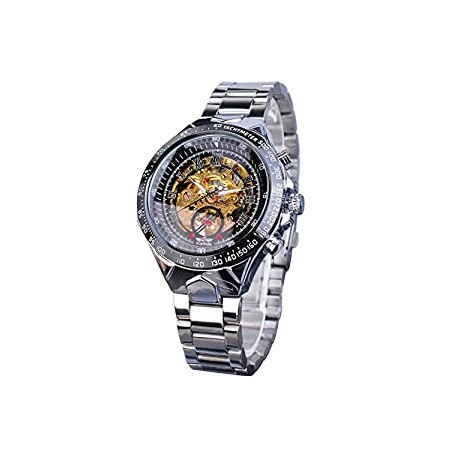 Stainless Steel Men Automatic Sport Wrist Watch