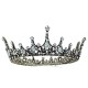 Baroque Queen Crown Rhinestone Round Tiara Wedding