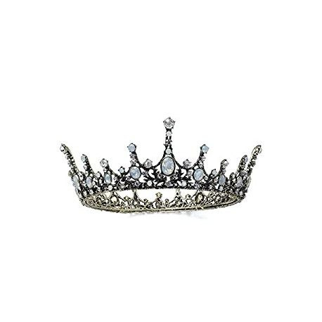 Baroque Queen Crown Rhinestone Round Tiara Wedding