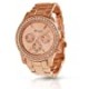 Rose Gold Plated Classic Round CZ Ladies Watch