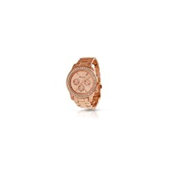 Rose Gold Plated Classic Round CZ Ladies Watch
