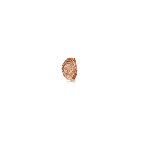 Rose Gold Plated Classic Round CZ Ladies Watch