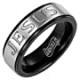 Men's Ring 7mm Wide Engraved Jesus INRI with Cross