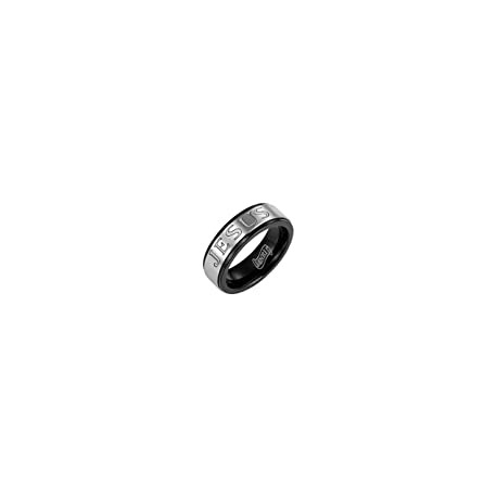 Men's Ring 7mm Wide Engraved Jesus INRI with Cross