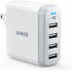 40W 4-Port USB Wall Charger with Foldable Plug
