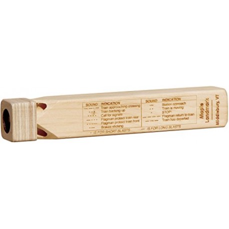 Wooden Train Whistle with Blast Chart