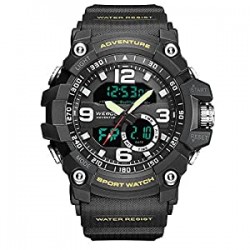 Men Tactical Watch,Analog Quartz Digital Watch Sport