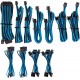 Individually Sleeved PSU Cables Pro Kit – Blue/Black