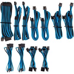 Individually Sleeved PSU Cables Pro Kit – Blue/Black