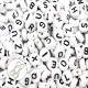 600pcs 4x7mm Acrylic White Round Letter Beads for Bracelets