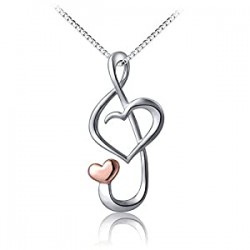 Sterling Silver Musical Note Pendant Necklace