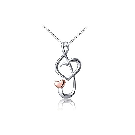 Sterling Silver Musical Note Pendant Necklace