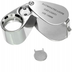 10x 18 mm Illuminated Metal Loupe