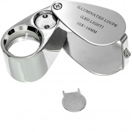 10x 18 mm Illuminated Metal Loupe