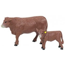 Big Country Toys Red Angus Cow & Calf - 1:20 Scale