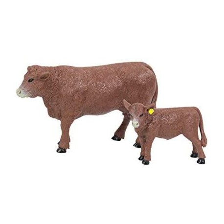 Big Country Toys Red Angus Cow & Calf - 1:20 Scale