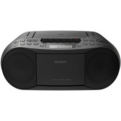 CD/MP3 Cassette Boombox Home Audio Radio, Black, With Aux