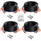 4 Pack 100ft (30 Meters) 2-in-1 Video Power Cable, BNC Extension