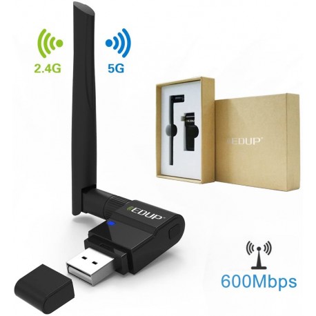 EDUP USB WiFi Adapter 600Mbps 802.11AC Dual Band 2.4G/5G Wireless Network