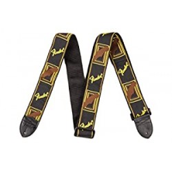 Fender Black/Yellow/Brown Monogrammed Strap