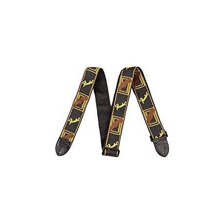 Fender Black/Yellow/Brown Monogrammed Strap