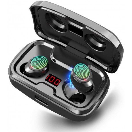TWS Wireless Earbuds, Bluetooth 5.0 Headphones 105H Playtime