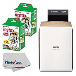 Fujifilm instax Share Smartphone Printer SP-2 (Gold) + Fujifilm Instax Mini Twin Pack