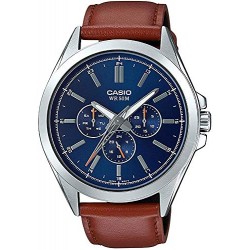 MTP-SW300L-2AV Men's Precisionist Stainless Steel Sweep Second Hand Multifunction Watch