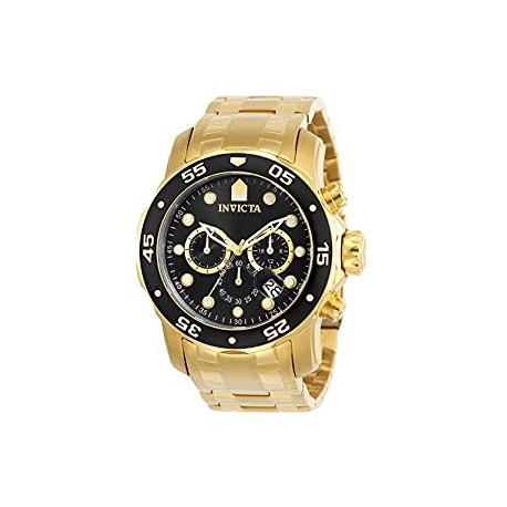 0072 Pro Diver Collection Chronograph 18k Gold-Plated Watch