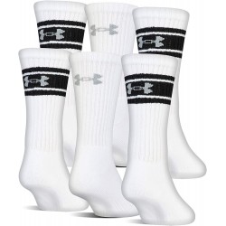 Under Armour unisex-adult Charged Cotton 2.0 Crew Socks, 6-pairs