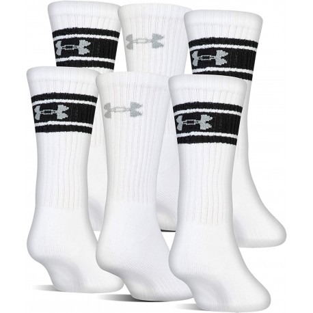 Under Armour unisex-adult Charged Cotton 2.0 Crew Socks, 6-pairs