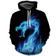 3D Printed Hooded Hoodie Casual Pullover Sweatshirt