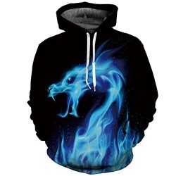 3D Printed Hooded Hoodie Casual Pullover Sweatshirt