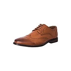 Men's Leather Lined Wingtip Lace Oxford Dress Shoes