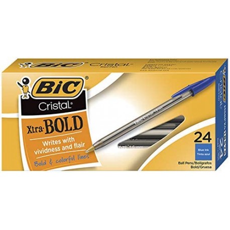 Pen, Bold Point (1.6mm), Blue, 24-Count