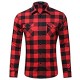 Men’s Plaid Flannel Shirts-Long Sleeve