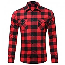 Men’s Plaid Flannel Shirts-Long Sleeve