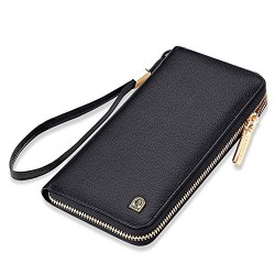 Wallet Card Holder Clutch Wallets Cellphone Bag Purse Leather Mens