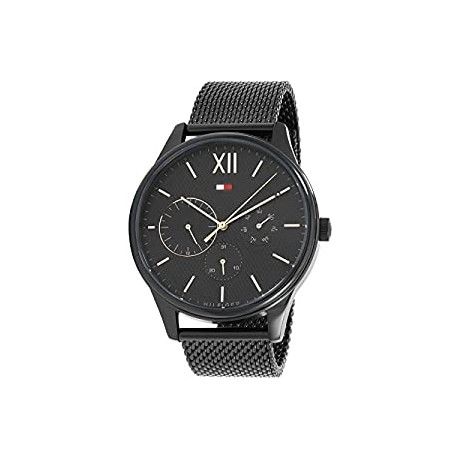 Damon Multi-Function Mens Analog Black Business Quartz Tommy Hilfiger