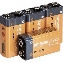 9 Volt Everyday Alkaline Batteries - Pack of 4