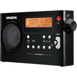 Sangean BK AM/FM Digital Rechargeable Portable Radio - Black