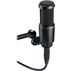 Audio-Technica Cardioid Condenser Studio XLR Microphone, Black, Ideal for Project/Home Studio Applications